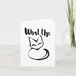 Wildly Punny — What the Fox? Minimalist Pun Art Notitiekaartje