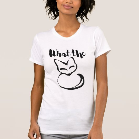 Wildly Punny — What the Fox? Minimalist Pun Art T-shirt (Voorkant)