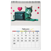 Wildly Weird Ugly Cat Art AI Slop Surreal Funny Kalender (Feb 2027)