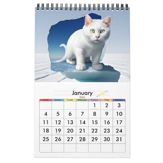 Wildly Weird Ugly Cat Art AI Slop Surreal Funny Kalender (Jan 2026)