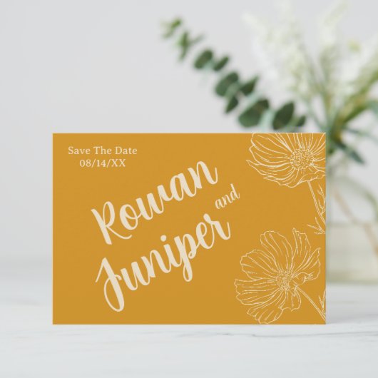 Wildly Yours Rustic Boho Wedding Bewaar de datum Save The Date (Staand voorkant)