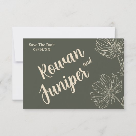 Wildly Yours Rustic Boho Wedding Bewaar de datum Save The Date (Voorkant)