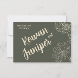Wildly Yours Rustic Boho Wedding Bewaar de datum Save The Date