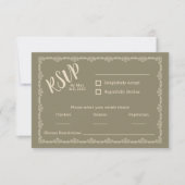 Wildly Yours Rustic Boho Wedding RSVP Kaart (Voorkant)