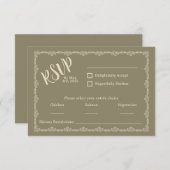 Wildly Yours Rustic Boho Wedding RSVP Kaart (Voorkant / Achterkant)