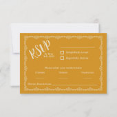 Wildly Yours Rustic Boho Wedding RSVP Kaart (Voorkant)