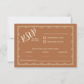 Wildly Yours Rustic Boho Wedding RSVP Kaart (Voorkant)