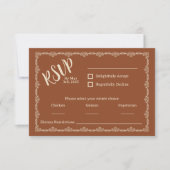 Wildly Yours Rustic Boho Wedding RSVP Kaart (Voorkant)