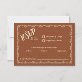 Wildly Yours Rustic Boho Wedding RSVP Kaart