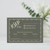 Wildly Yours Rustic Boho Wedding RSVP Kaart (Staand voorkant)