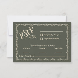 Wildly Yours Rustic Boho Wedding RSVP Kaart