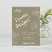 Wildly Yours Rustieke Boho Huwelijksuitnodiging Kaart (Staand voorkant)