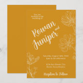 Wildly Yours Rustieke Boho Huwelijksuitnodiging Kaart (Voorkant / Achterkant)