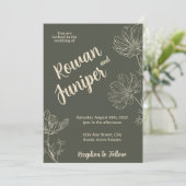 Wildly Yours Rustieke Boho Huwelijksuitnodiging Kaart (Staand voorkant)