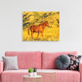 Wildpaard-sanctuarium. Canvas Afdruk (Insitu (Woonkamer))