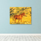 Wildpaard-sanctuarium. Canvas Afdruk (Insitu (Houten vloer))