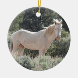 Wildpaarden, wilde ornamenten, naturen, dieren keramisch ornament