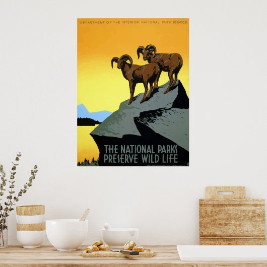  wildparken met WPA Poster (Keuken)