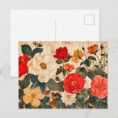Wildroosmix op verweerd hout briefkaart (Voorkant / Achterkant)