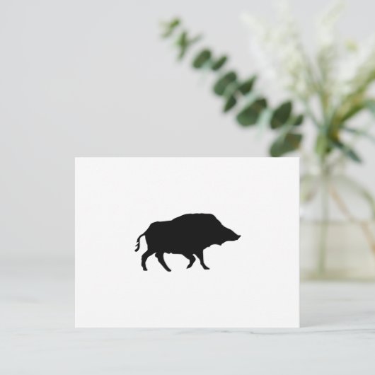 Wildschwein Briefkaart (Staand voorkant)