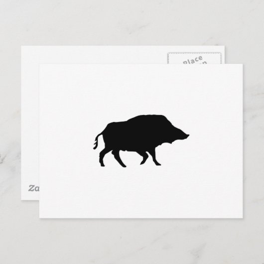 Wildschwein Briefkaart (Voorkant / Achterkant)