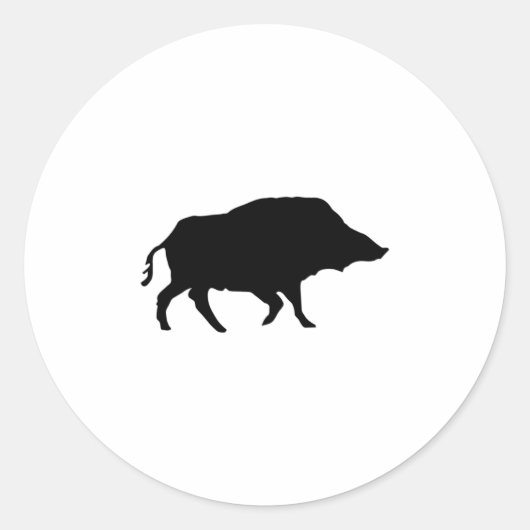 Wildschwein Ronde Sticker (Voorkant)