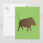 Wildschwein wilde zwijnen briefkaart (Voorkant / Achterkant)