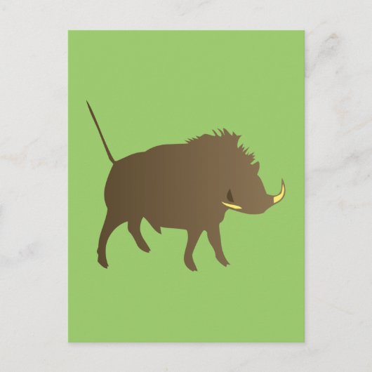 Wildschwein wilde zwijnen briefkaart (Voorkant)