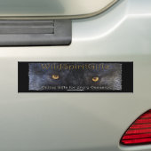 WILDSPIRIT CADEAUS GRIJZE WOLF BUMPERSTICKER (Op auto)