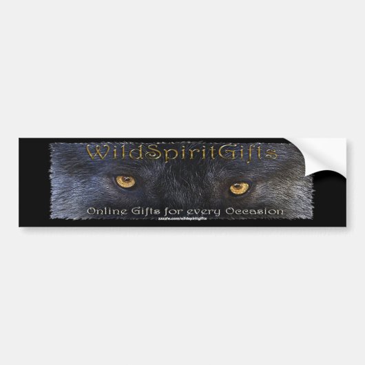 WILDSPIRIT CADEAUS GRIJZE WOLF BUMPERSTICKER (Voorkant)