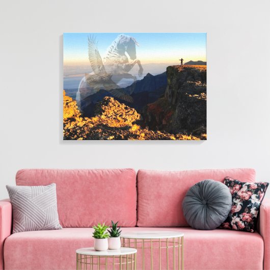 WildSpirits Canvas Afdrukken van Mustang Meg (Insitu (Woonkamer))