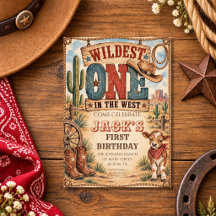 Wildste in het Westen Cowboy Eerste Verjaardag