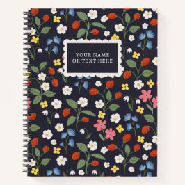 Wildstrawberry patterned custom notitieboek