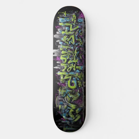 Wildstyle graffiti 1 persoonlijk skateboard (Voorkant)