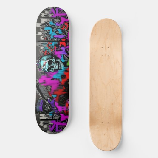 Wildstyle graffiti 5 persoonlijk skateboard (Voorkant)