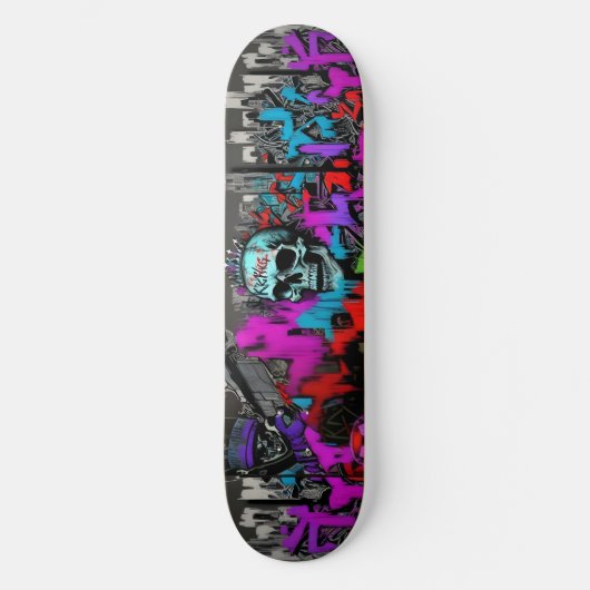Wildstyle graffiti 5 persoonlijk skateboard (Voorkant)
