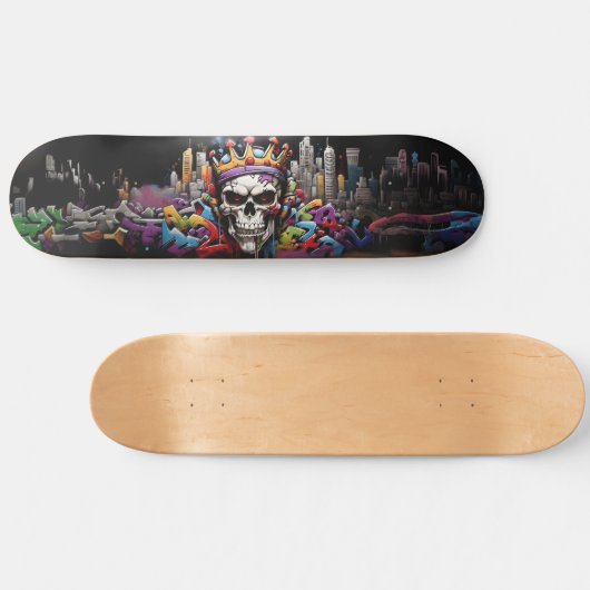 Wildstyle graffiti 8 persoonlijk skateboard (Horizontaal)