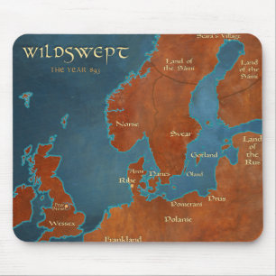 Wildswept Map - Mousepad Muismat