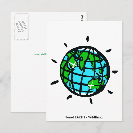 Wildthing - Planet EARTH - Conservatie - Ecologie Briefkaart (Voorkant / Achterkant)