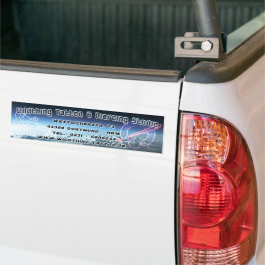 Wildthing Tattoo & Piercing Aufkleber Bumpersticker (Op Truck)