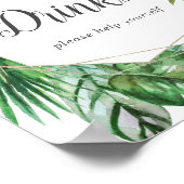 Wildtropische palmdrankenbord poster (Hoek)