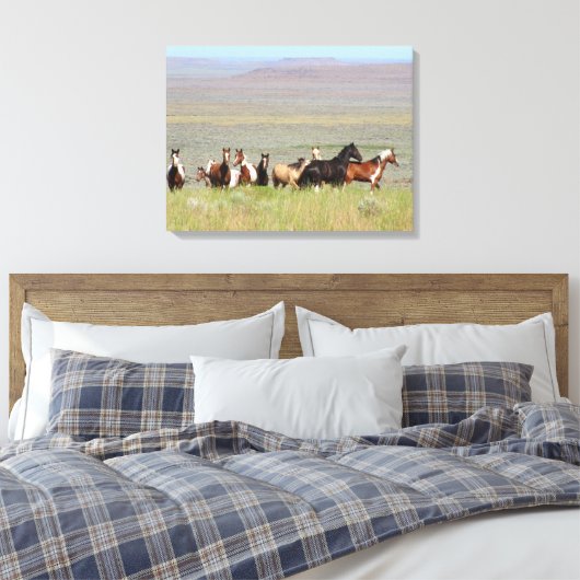 WildWest Mustangs Ingewikkeld Canvas (Insitu (Slaapkamer))