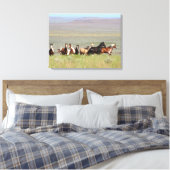 WildWest Mustangs Ingewikkeld Canvas Afdruk (Insitu (Slaapkamer))