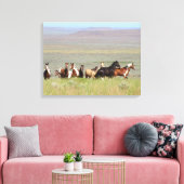 WildWest Mustangs Ingewikkeld Canvas Afdruk (Insitu (Woonkamer))
