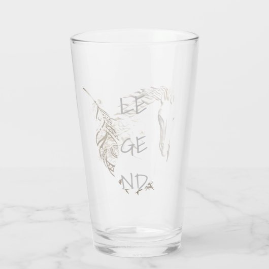 WildWind Drink Glas met Veer & Archer (Achterkant)