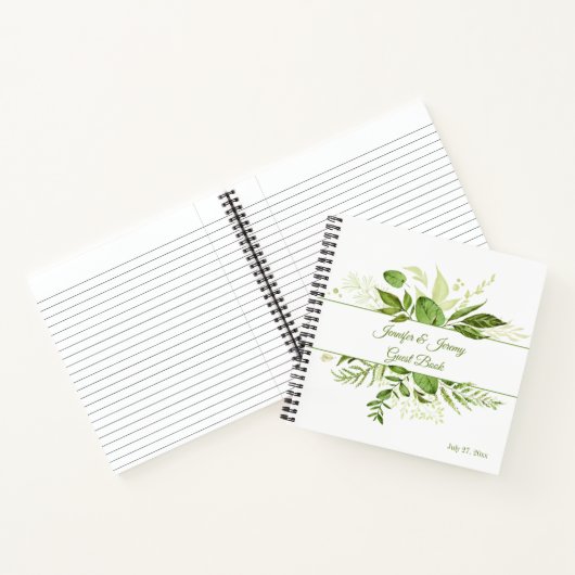 Wildwood Botanical Rustic Greenery Gastenboek Notitieboek (Binnen)