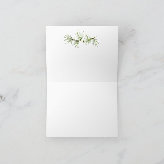 Wildwood Botanical Rustieke Groene Bedankkaartjes Bedankkaart (Binnen)