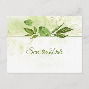 Wildwood Botanicals Rustiek groen Save the Date Aankondigingskaart