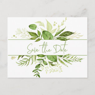 Wildwood Botanicals Rustiek groen Save the Date Aankondigingskaart