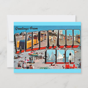 Wildwood By the Sea jaren 60 ansichtkaart Briefkaart